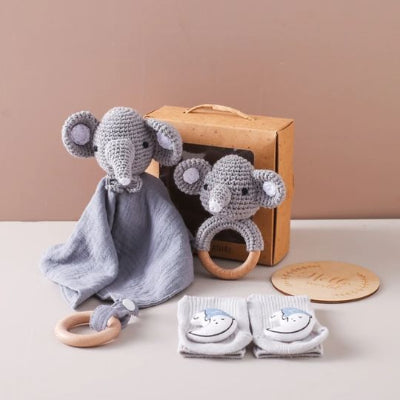 cadeau pour bebe 0 – 12 mois éléphant avec boîte