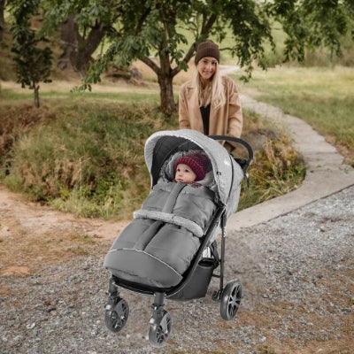 chancelière pour poussette sac de couchage gris en parc