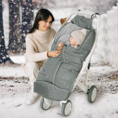 chancelière pour poussette sac de couchage gris rassurante