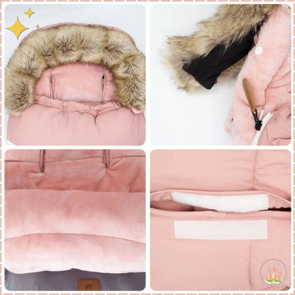 accessoire poussette tricolore rose