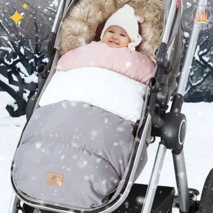 chancelière rose blanc gris pour bébé