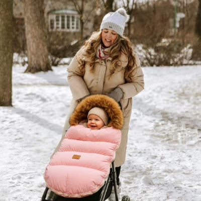 chancelière tissu imperméable rose clair pour hiver