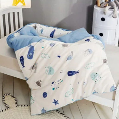 cocon pour bebe bleu océan couette moelleux
