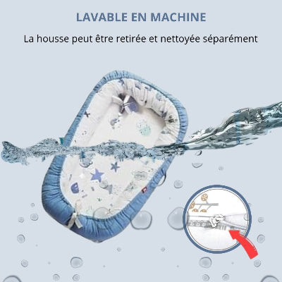 cocon pour bebe bleu océan entretien