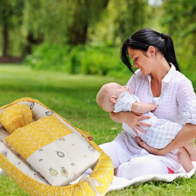 cocon pour bebe jaune d'oeuf sorties parc