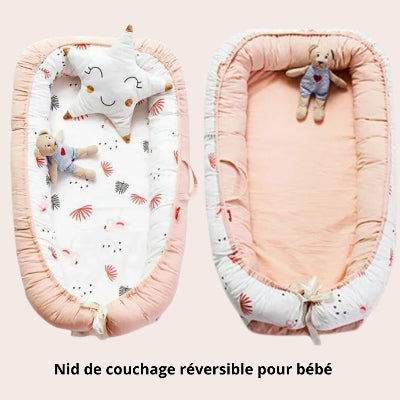 cocon pour bebe orange corail double face
