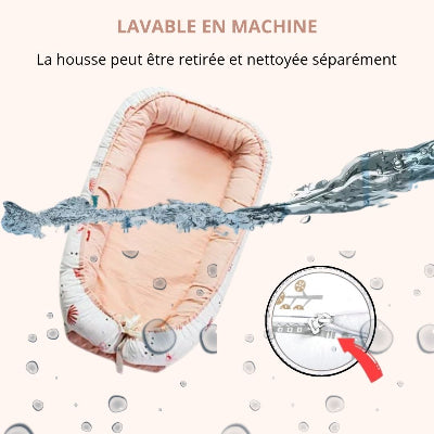 cocon pour bebe orange corail entretien