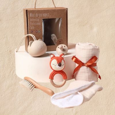 coffret cadeau naissance renard 7 pièces