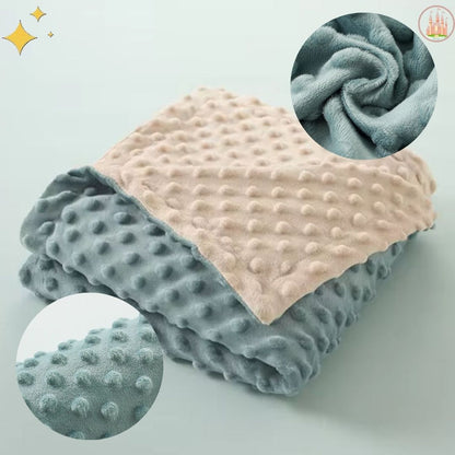 couverture douce bleu gris