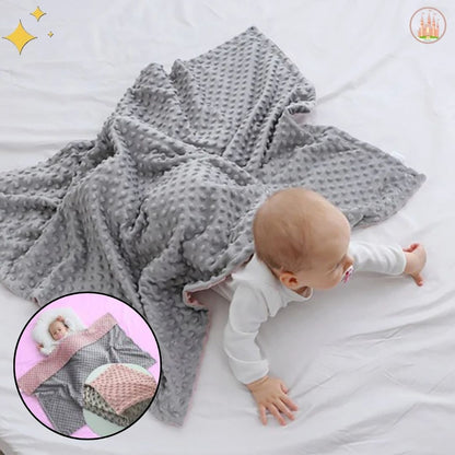 blanket Pink Grey emmaillotage