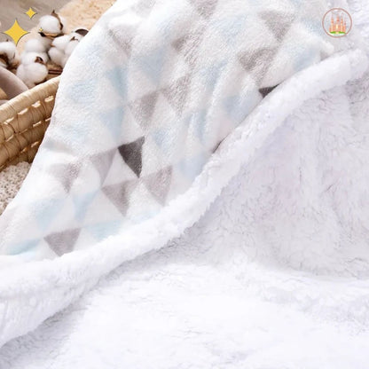 couverture lightblue en polaire pour nouveau né