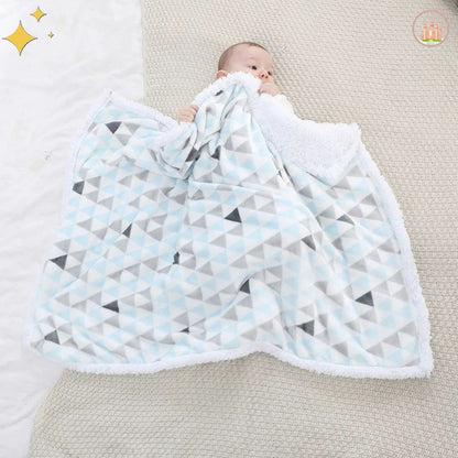 couverture en polaire bebe lightblue
