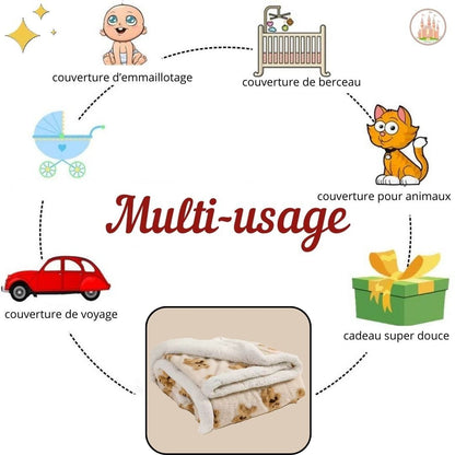 couverture polaire pour lit de bébé