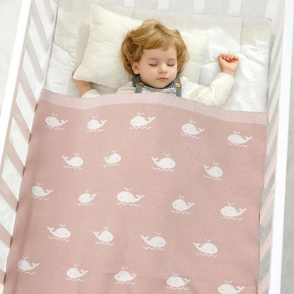 COUVERTURE BEBE | Baleine mignonne