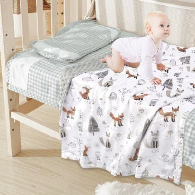 couverture bébé chouette renard tapis jeux