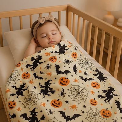 couverture bebe citrouille réversible sommeil paisible