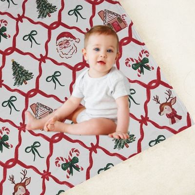 couverture bebe polaire motif de noël douce et chaleureuse