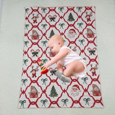 couverture bebe polaire motif de noël tapis de jeux