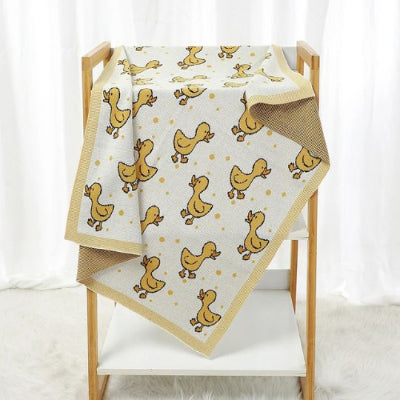 couverture bébé poussin en coton décoration