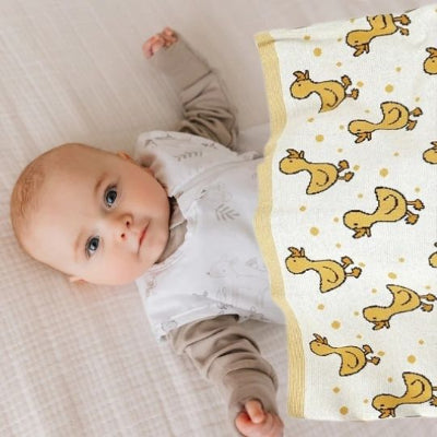 couverture bébé poussin en coton enfant joueur