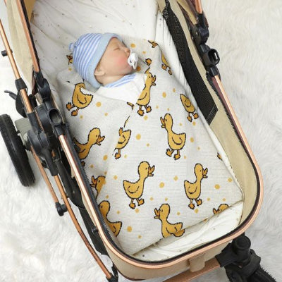 couverture bébé poussin en coton poussette