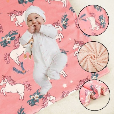 couverture bébé rêve de licorne hypoallergénique