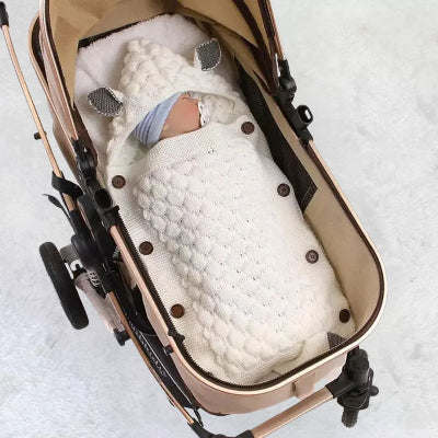 couverture bébé tricot couette de sommeil blanc