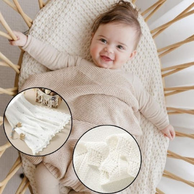 couverture bébé tricot nid de rêves  réveil matin