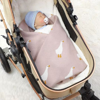 couverture bébé tricot rêves de caneton  poussette