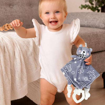 doudou bebe animaux nordiques 3 en 1 ourson gris