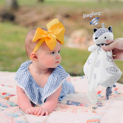 doudou bebe animaux nordiques 3 en 1 renard blanc