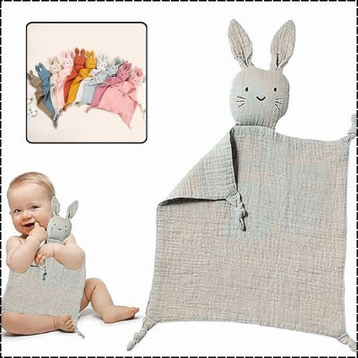 doudou bébé chat en mousseline très doux