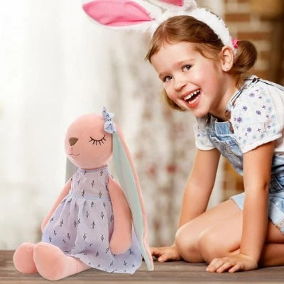 doudou bébé fille poupée lapinou bleu