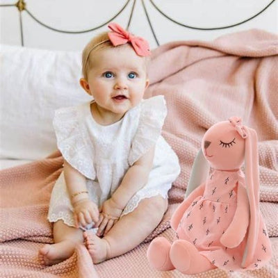 doudou bébé fille poupée lapinou rose