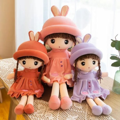 doudou bébé fille princesse lapin trio variantes