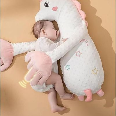 doudou bébé main apaisante pour bébé dinosaure rose