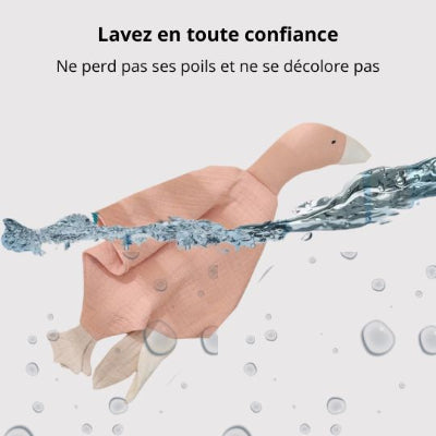 doudou bébé oie en mousseline entretien facile
