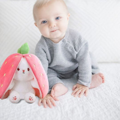 doudou lapin peluche fruits sécuritaires doux