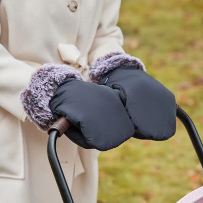 gant poussette muffles noir épaisses