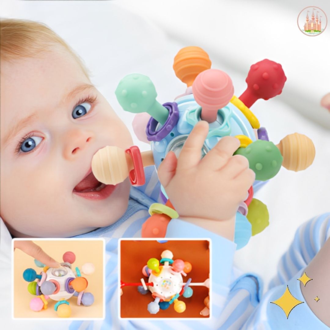 Hochet sensoriel à mâcher en silicone pour bébé | Teether™