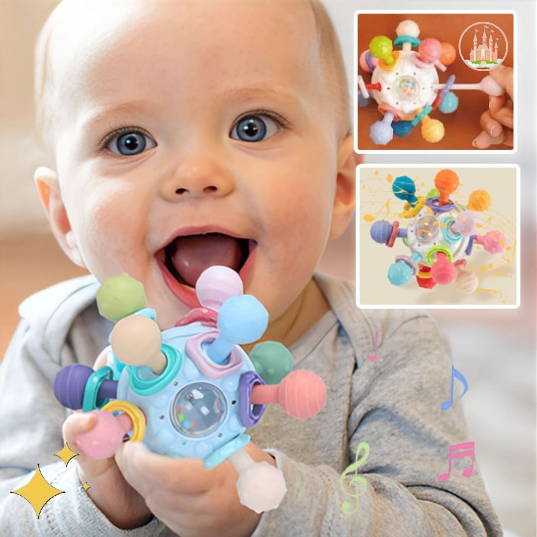 Hochet sensoriel à mâcher en silicone pour bébé | Teether™