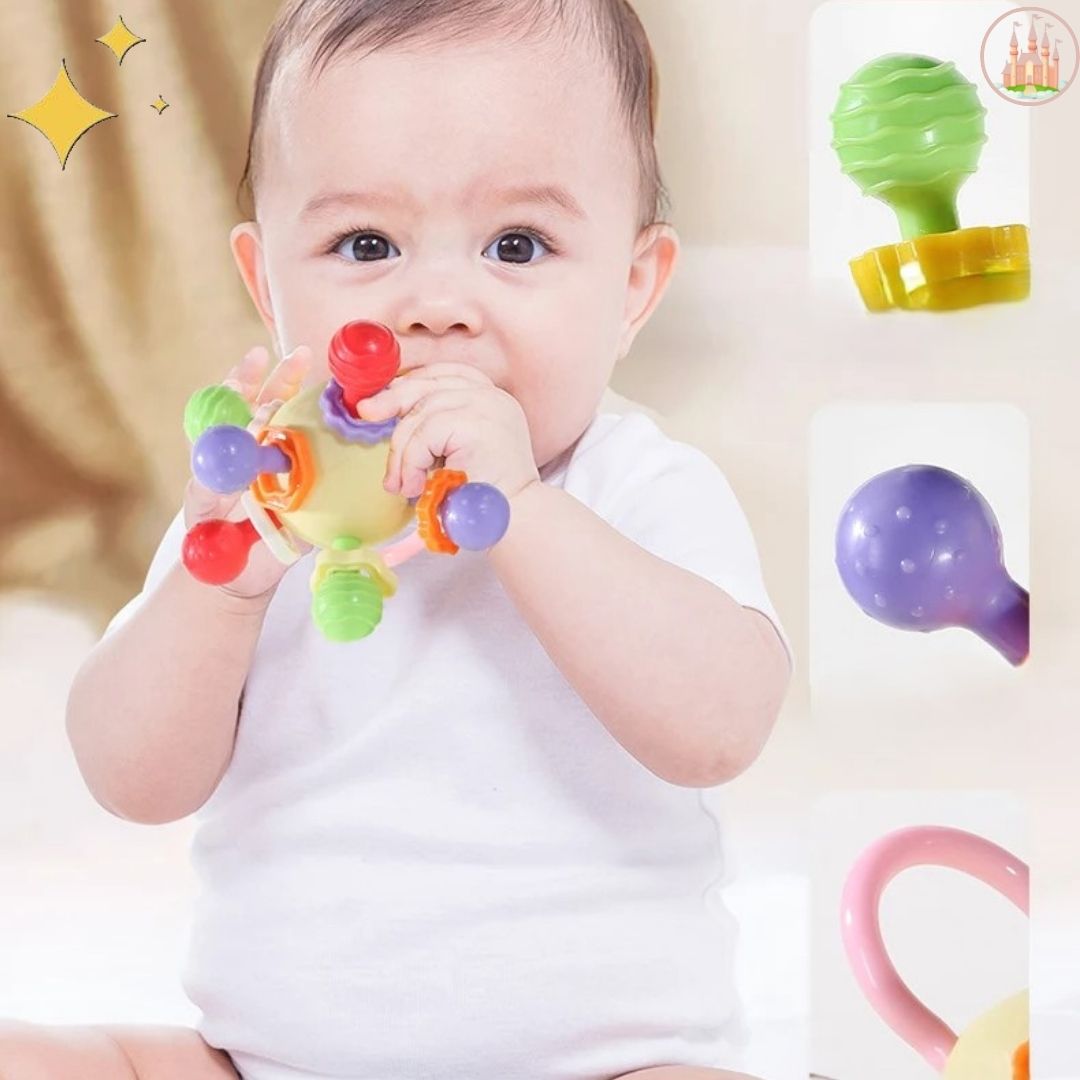 Hochet sensoriel à mâcher en silicone pour bébé | Teether™