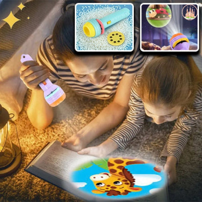 lampe torche dessin animé pour enfants couleur rose