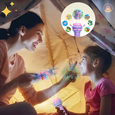 lampe torche dessin animé pour enfants couleur violet