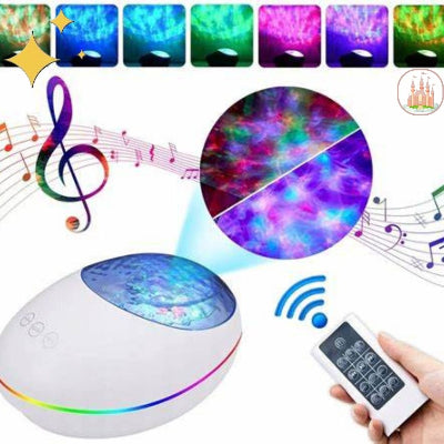 lampe veilleuse musicale galactique avec télécommande