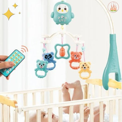 mobile bébé pour berceau vert
