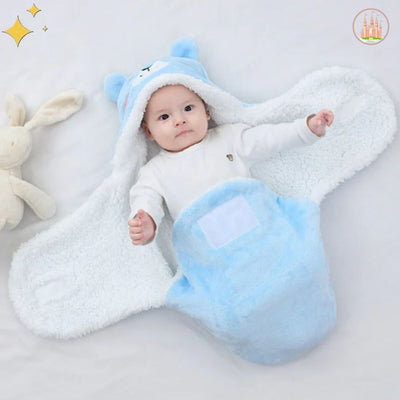 nid d'ange doux et chaud ourson bleu