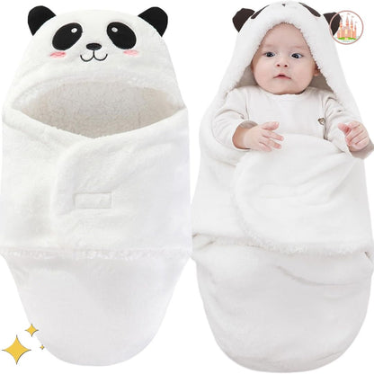 nid d'ange douillet panda blanc