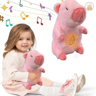 capybara PinkyPaws peluche bruit blanc lumineuse