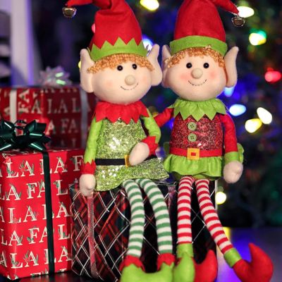 peluche poupée elfe de noël pour cadeau bébé